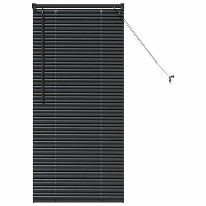 vidaXL Venetian Blinds Manual Black 60 x 2.5 x 130 cm Aluminium