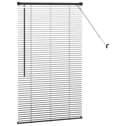 vidaXL Venetian Blinds Height Adjustable Black 130 x 75 cm Aluminium