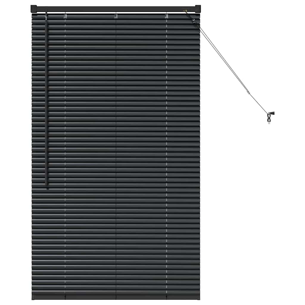 vidaXL Venetian Blinds Height Adjustable Black 130 x 75 cm Aluminium