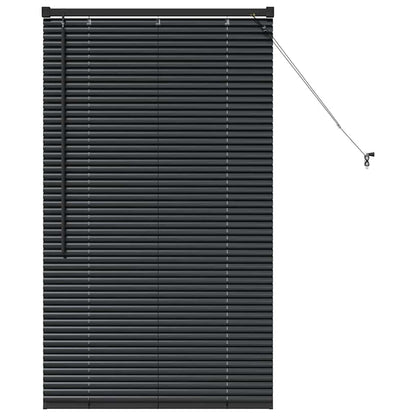 vidaXL Venetian Blinds Height Adjustable Black 130 x 75 cm Aluminium