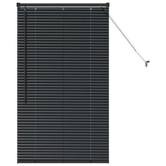 vidaXL Venetian Blinds Height Adjustable Black 130 x 75 cm Aluminium