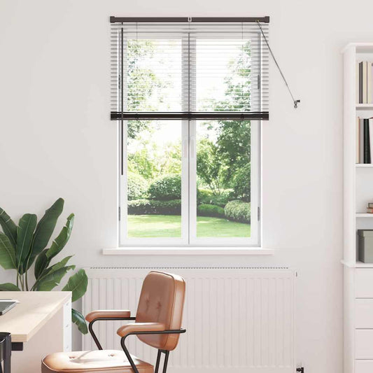 vidaXL Venetian Blinds Height Adjustable Black 130 x 85 cm Aluminium