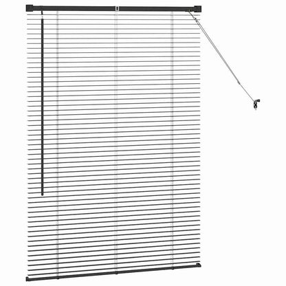 vidaXL Venetian Blinds Height Adjustable Black 130 x 85 cm Aluminium
