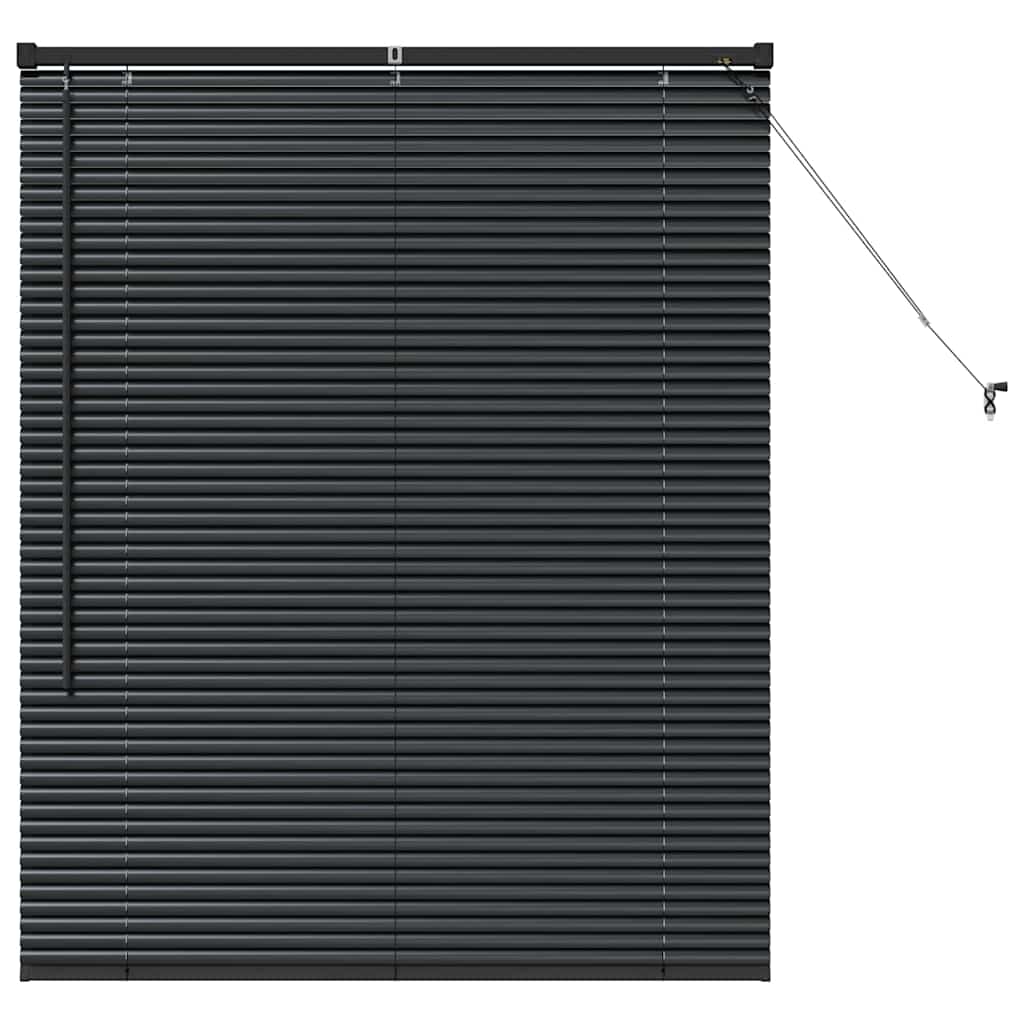 vidaXL Venetian Blinds Height Adjustable Black 130 x 100 cm Aluminium