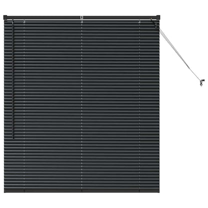 vidaXL Venetian Blinds Height Adjustable Black 130 x 110 cm Aluminium