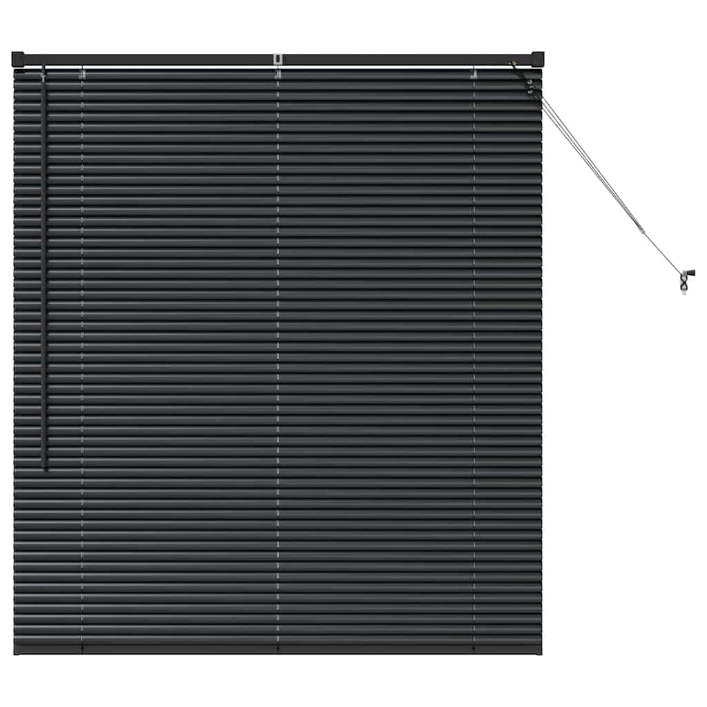 vidaXL Venetian Blinds Height Adjustable Black 130 x 115 cm Aluminium