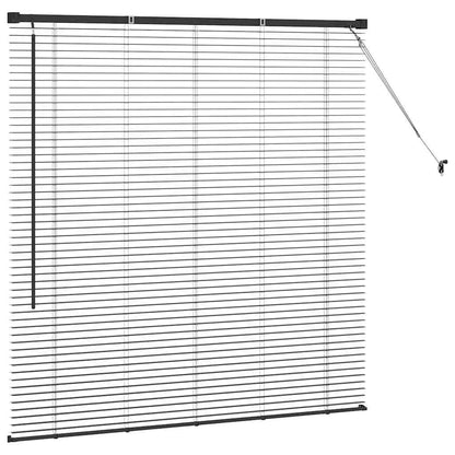 vidaXL Venetian Blinds Height Adjustable Black 130 x 125 cm Aluminium