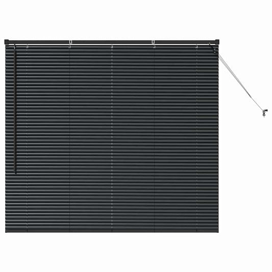 vidaXL Venetian Blinds Height Adjustable Black 130 x 140 cm Aluminium