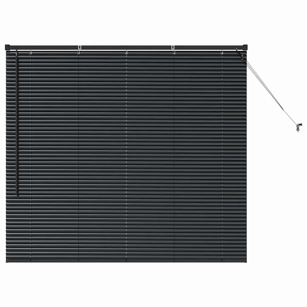 vidaXL Venetian Blinds Height Adjustable Black 130 x 150 cm Aluminium