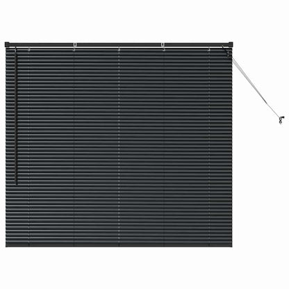 vidaXL Venetian Blinds Height Adjustable Black 130 x 150 cm Aluminium