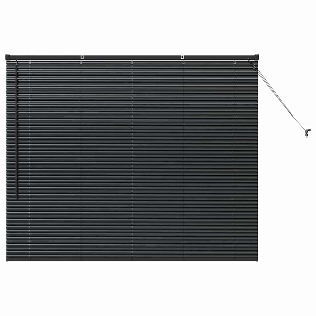 vidaXL Venetian Blinds Height Adjustable Black 130 x 160 cm Aluminium