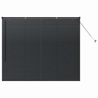 vidaXL Venetian Blinds Height Adjustable Black 130 x 160 cm Aluminium