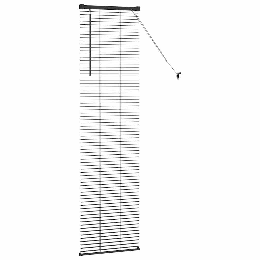 vidaXL Venetian Blinds Height Adjustable Black 175 x 45 cm Aluminium