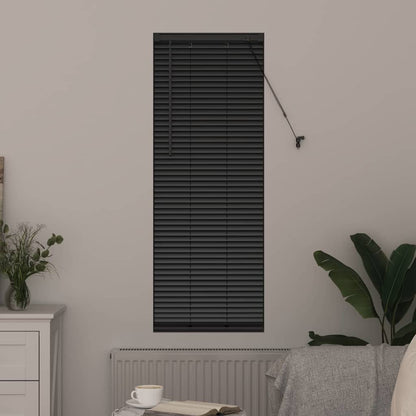 vidaXL Venetian Blinds Height Adjustable Black 175 x 50 cm Aluminium