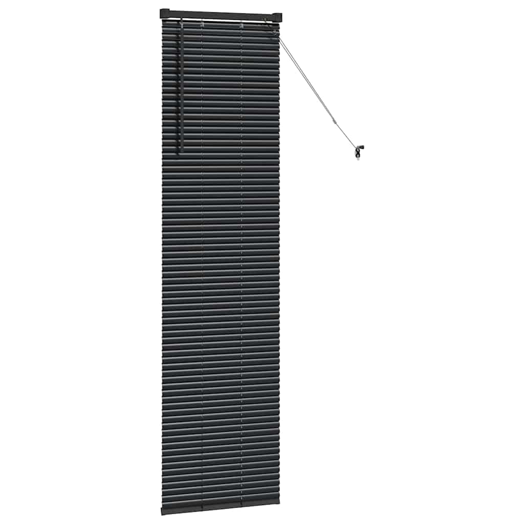 vidaXL Venetian Blinds Height Adjustable Black 175 x 50 cm Aluminium