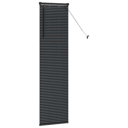 vidaXL Venetian Blinds Height Adjustable Black 175 x 50 cm Aluminium