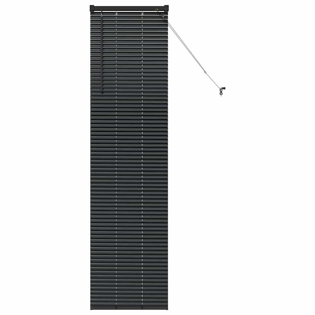 vidaXL Venetian Blinds Height Adjustable Black 175 x 50 cm Aluminium