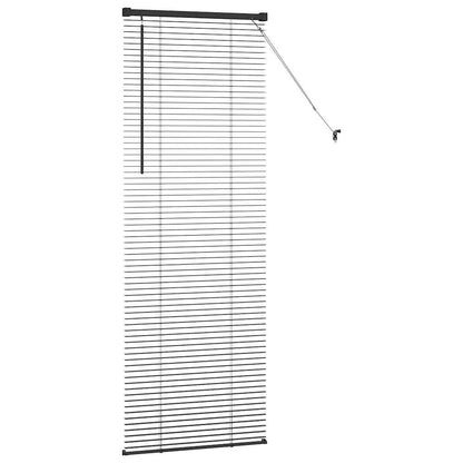 vidaXL Venetian Blinds Height Adjustable Black 175 x 55 cm Aluminium