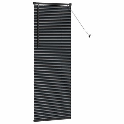 vidaXL Venetian Blinds Height Adjustable Black 175 x 65 cm Aluminium