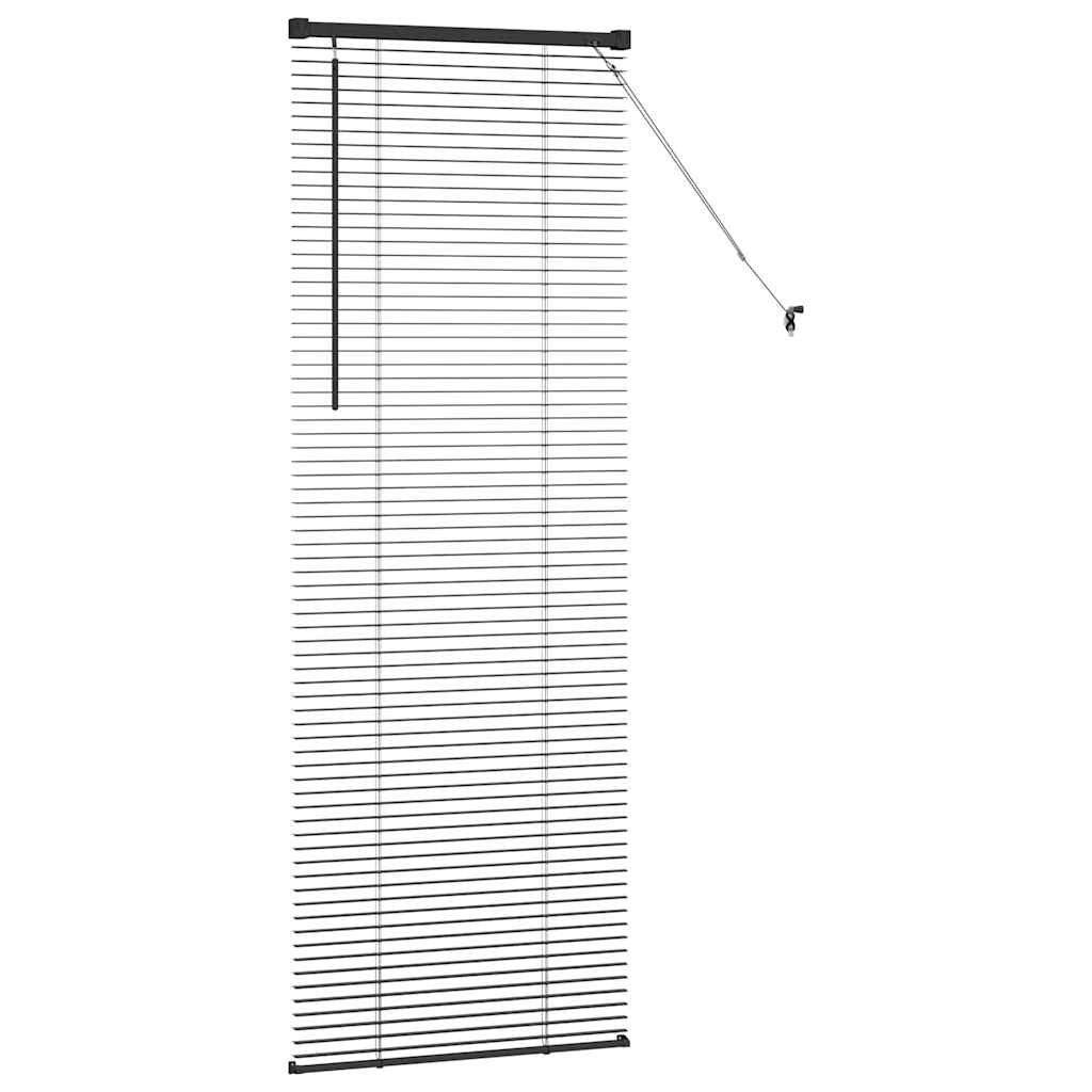 vidaXL Venetian Blinds Height Adjustable Black 175 x 65 cm Aluminium
