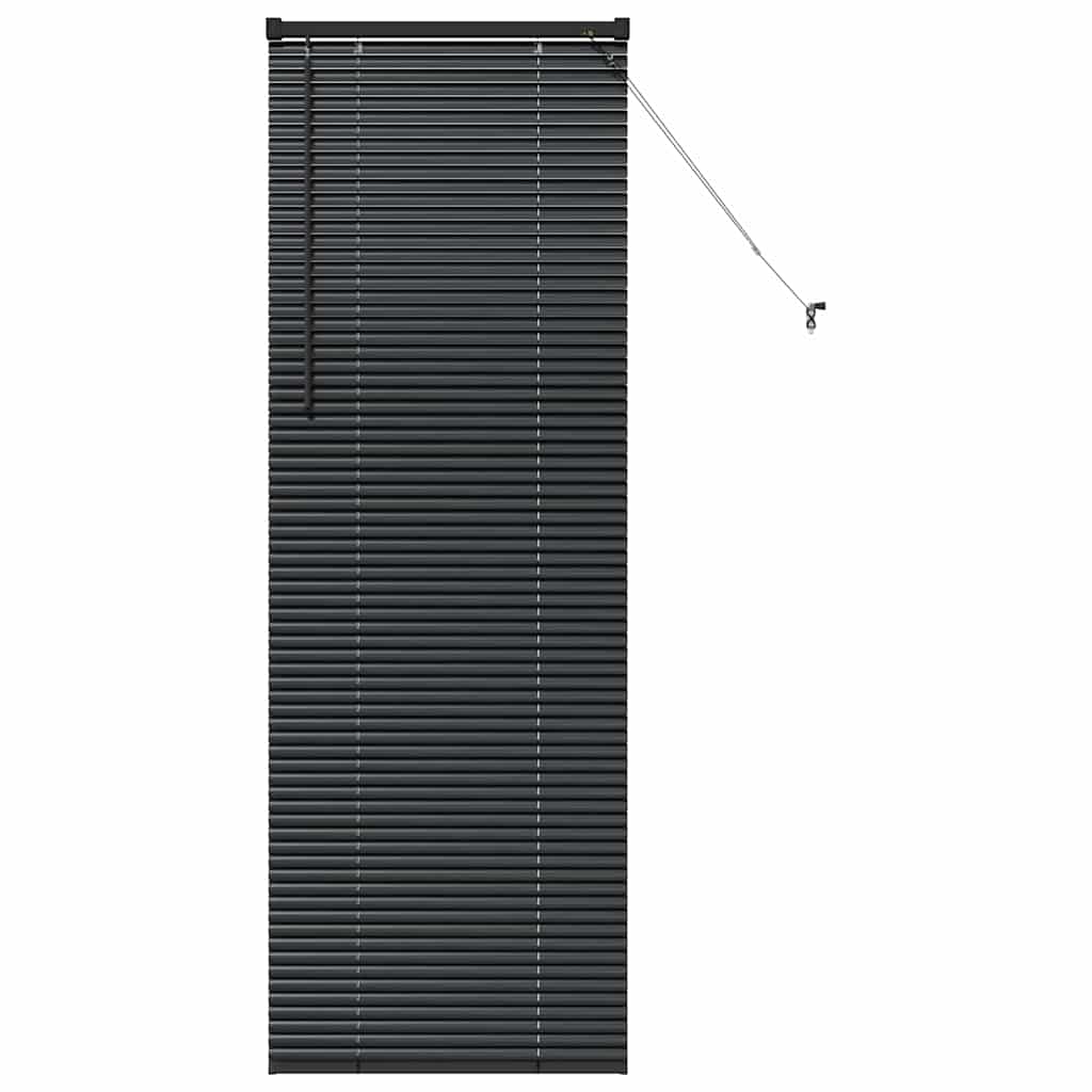 vidaXL Venetian Blinds Height Adjustable Black 175 x 65 cm Aluminium