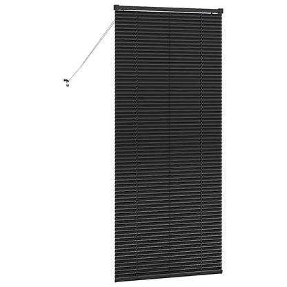 vidaXL Venetian Blinds Height Adjustable Black 175 x 75 cm Aluminium
