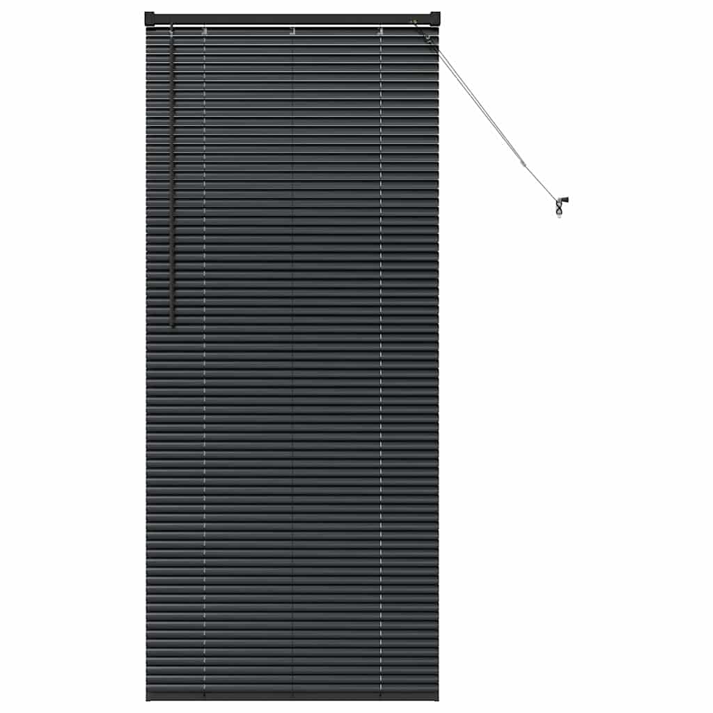 vidaXL Venetian Blinds Height Adjustable Black 175 x 80 cm Aluminium