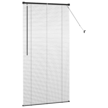 vidaXL Venetian Blinds Height Adjustable Black 175 x 90 cm Aluminium