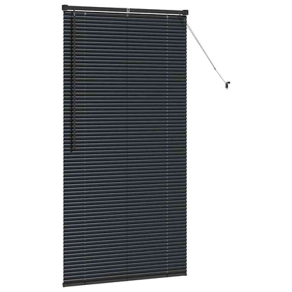 vidaXL Venetian Blinds Height Adjustable Black 175 x 95 cm Aluminium