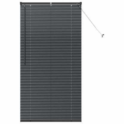 vidaXL Venetian Blinds Height Adjustable Black 175 x 95 cm Aluminium
