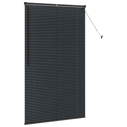 vidaXL Venetian Blinds Height Adjustable Black 175 x 105 cm Aluminium