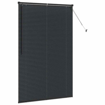 vidaXL Venetian Blinds Height Adjustable Black 175 x 110 cm Aluminium