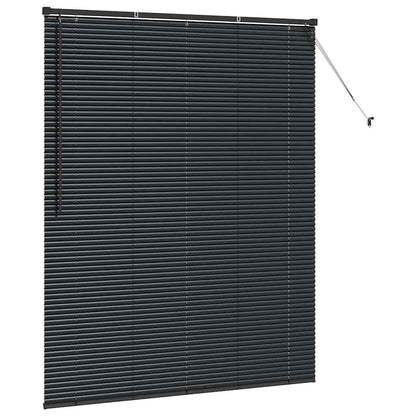 vidaXL Venetian Blinds Height Adjustable Black 175 x 145 cm Aluminium