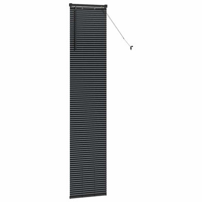 vidaXL Venetian Blinds Height Adjustable Black 220 x 40 cm Aluminium