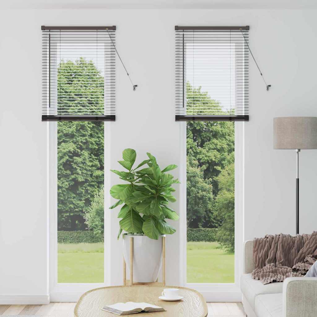 vidaXL Venetian Blinds Height Adjustable Black 220 x 60 cm Aluminium