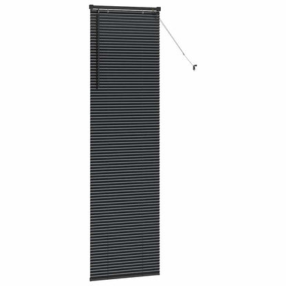 vidaXL Venetian Blinds Height Adjustable Black 220 x 60 cm Aluminium