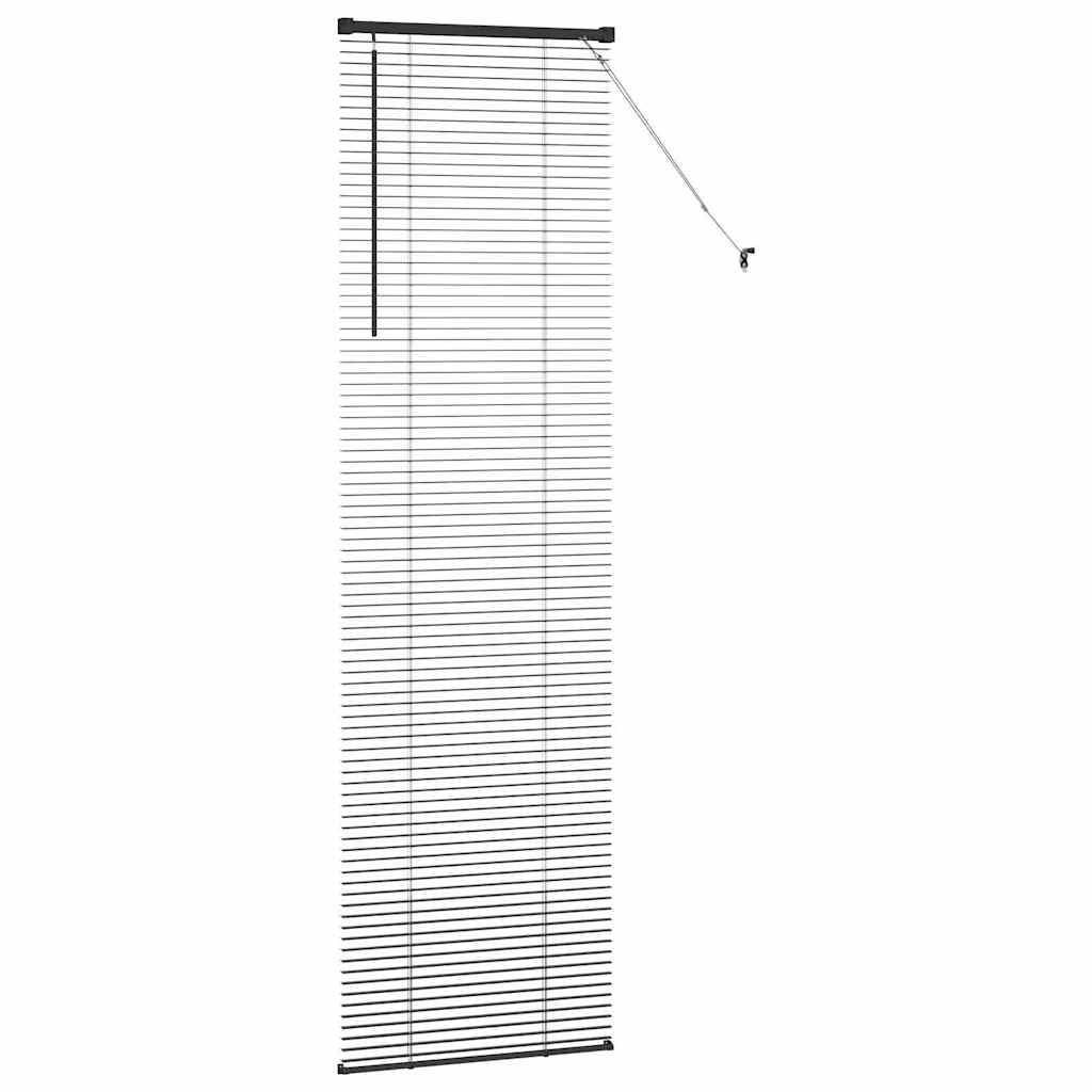 vidaXL Venetian Blinds Height Adjustable Black 220 x 60 cm Aluminium