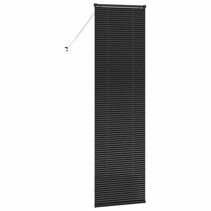 vidaXL Venetian Blinds Height Adjustable Black 220 x 60 cm Aluminium