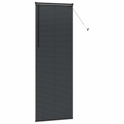 vidaXL Venetian Blinds Height Adjustable Black 220 x 75 cm Aluminium