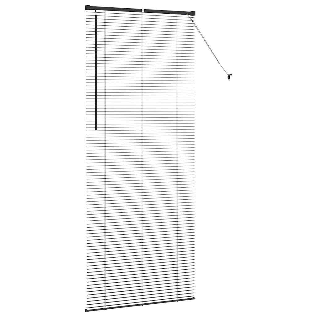 vidaXL Venetian Blinds Height Adjustable Black 220 x 90 cm Aluminium