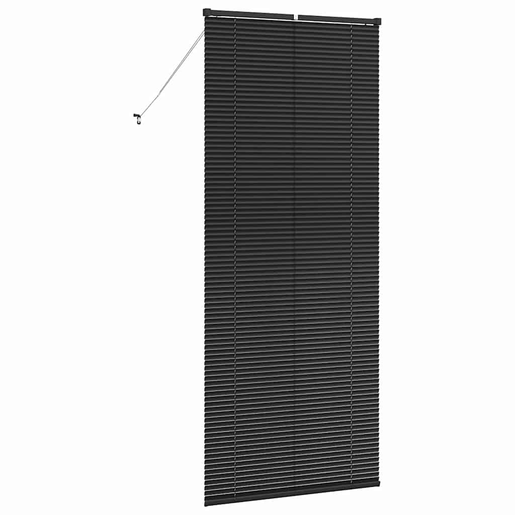 vidaXL Venetian Blinds Height Adjustable Black 220 x 90 cm Aluminium