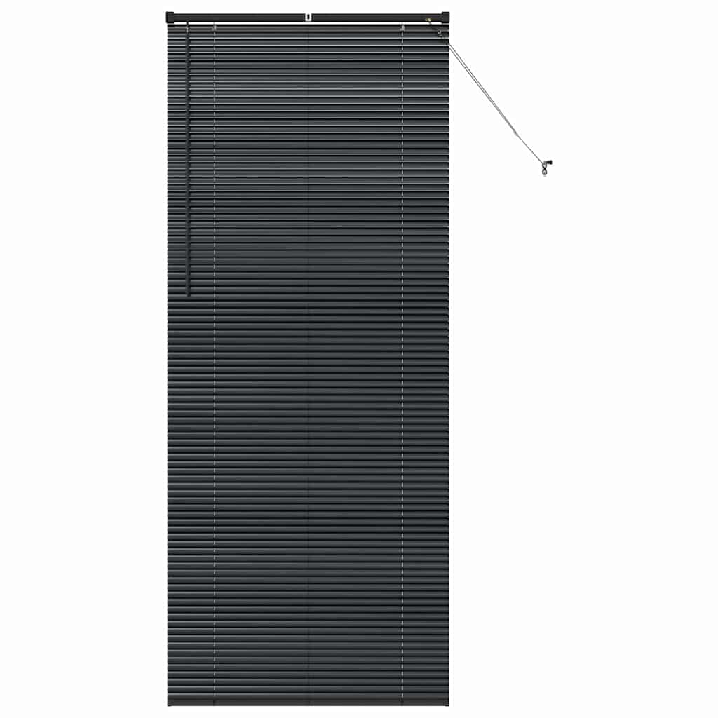 vidaXL Venetian Blinds Height Adjustable Black 220 x 90 cm Aluminium
