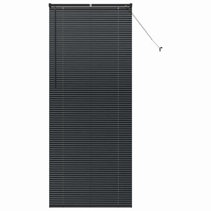 vidaXL Venetian Blinds Height Adjustable Black 220 x 90 cm Aluminium