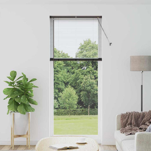 vidaXL Venetian Blinds Height Adjustable Black 220 x 95 cm Aluminium