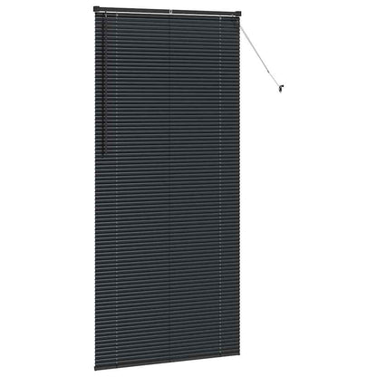 vidaXL Venetian Blinds Height Adjustable Black 220 x 100 cm Aluminium