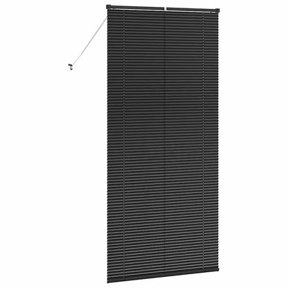 vidaXL Venetian Blinds Height Adjustable Black 220 x 100 cm Aluminium