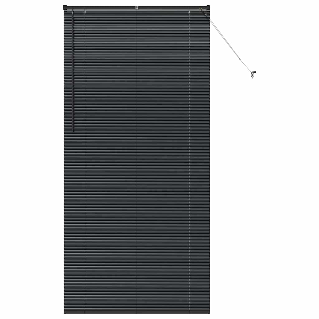 vidaXL Venetian Blinds Height Adjustable Black 220 x 100 cm Aluminium