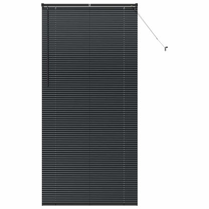 vidaXL Venetian Blinds Height Adjustable Black 220 x 100 cm Aluminium