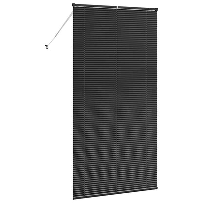 vidaXL Venetian Blinds Height Adjustable Black 220 x 115 cm Aluminium