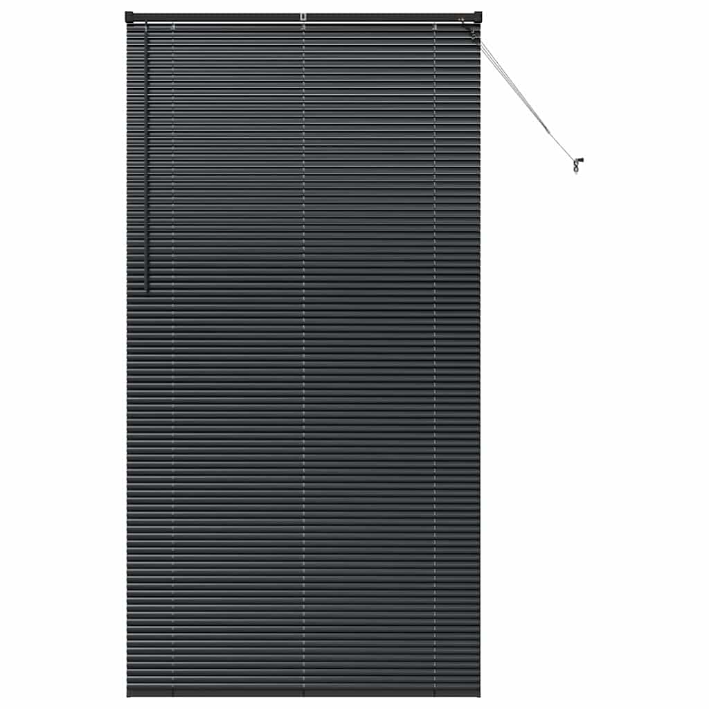 vidaXL Venetian Blinds Height Adjustable Black 220 x 115 cm Aluminium